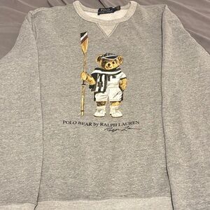 Polo by Ralph Lauren Gray Crewneck with Polo Bear Graphic